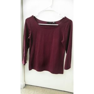 Ny&CO burgundy stretchy material shirt